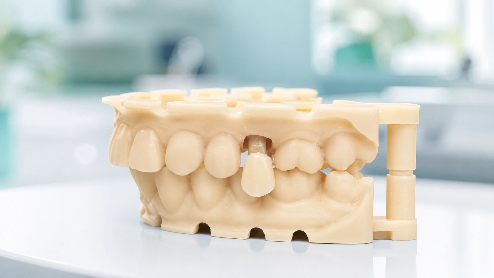 Imagen clínica de corona dental para atención de urgencia en CEOC Curaçao