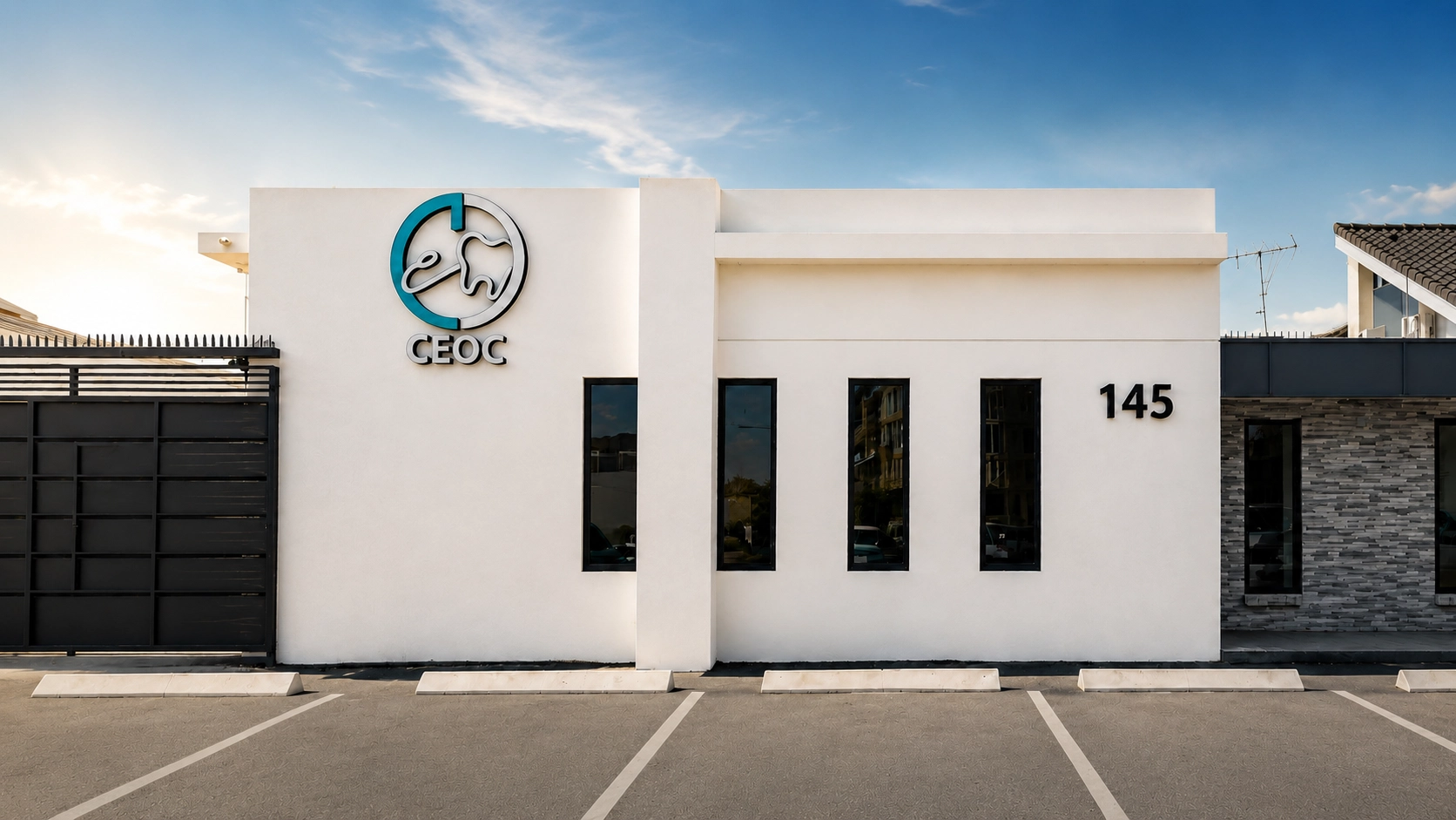 Fachada real de CEOC Curaçao en Salinja 145, Willemstad